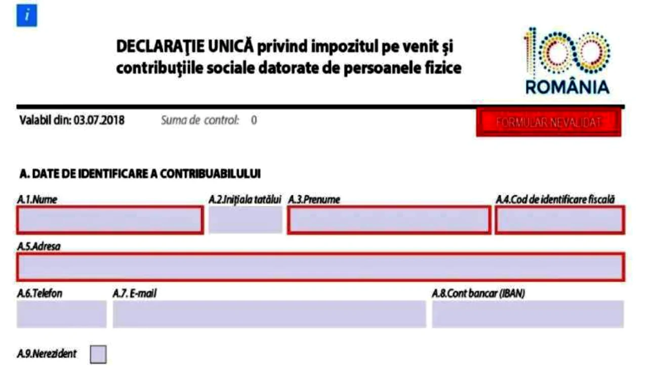 Declarația Unică poate fi transmisă și prin poștă