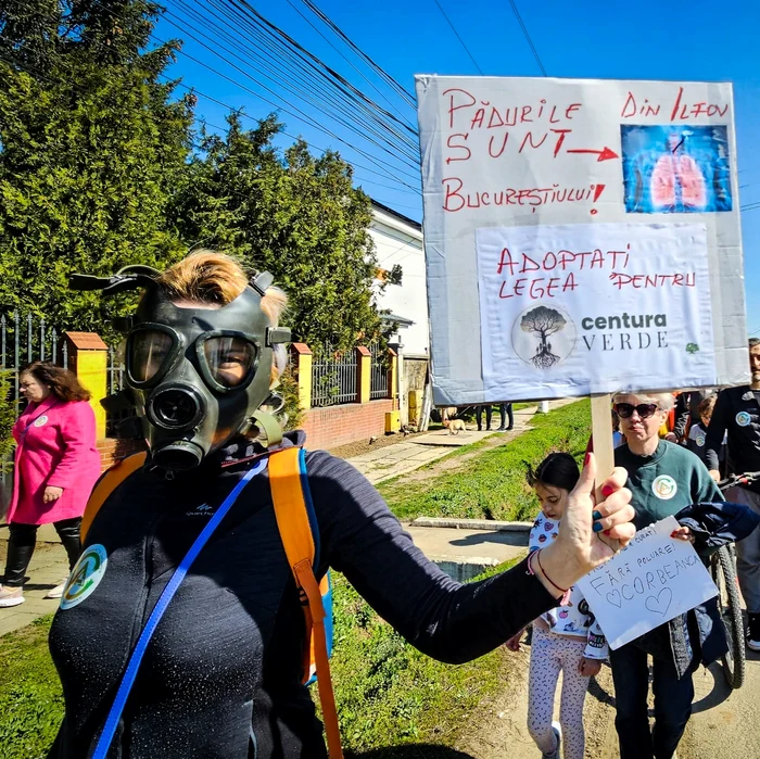 Marș antipoluare în localitatea Corbeanca Foto: centuraverde.ro