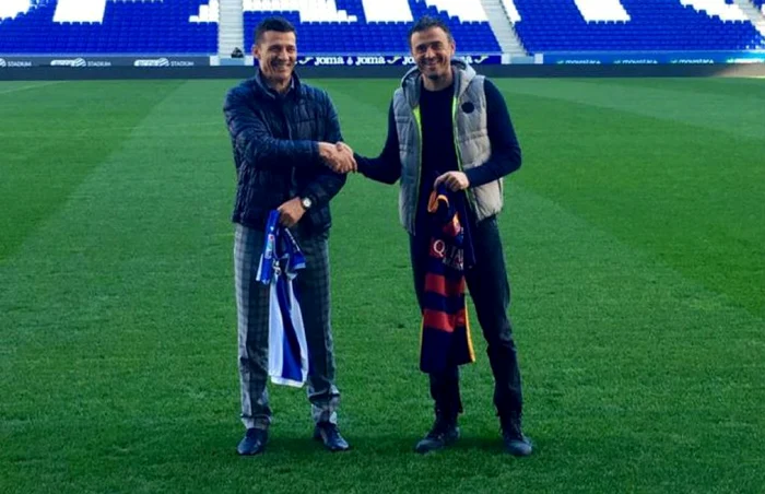Gâlcă şi Luis Enrique au făcut schimb de tricouri