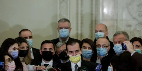 Ludovic Orban anunta formarea partidului Forta Dreptei Palatul Parlamentului din Bucuresti marti 14 decembrie 2021 FOTO In