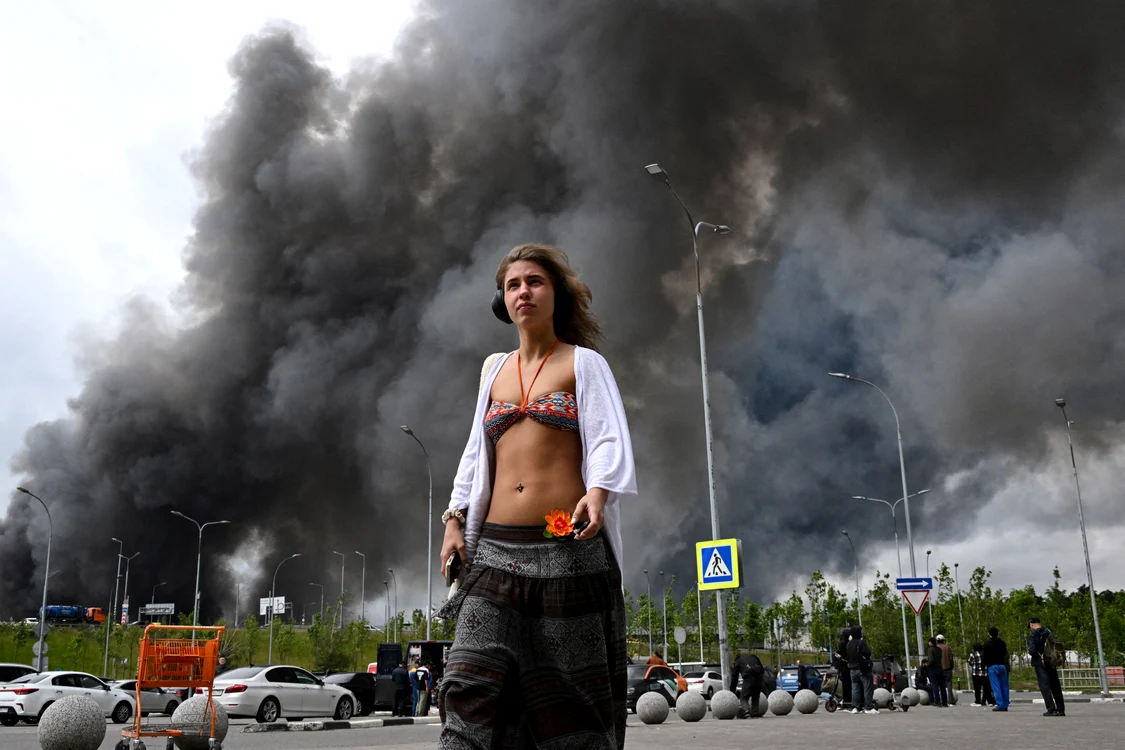 Atac ucrainean asupra unei rafinării din Moscova/FOTO:AFP