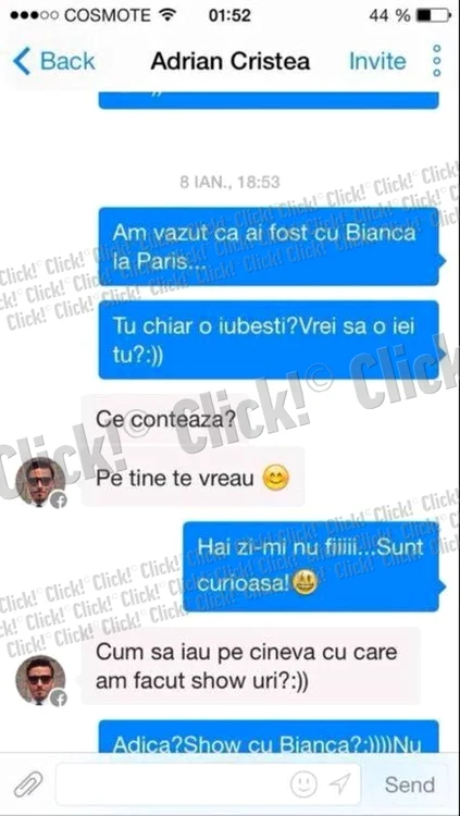 Discuţii Renata Gheorghe şi Adi Cristea