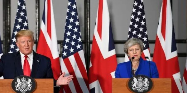 Conferinta de presa Donald Trump Theresa May FOTO AFP