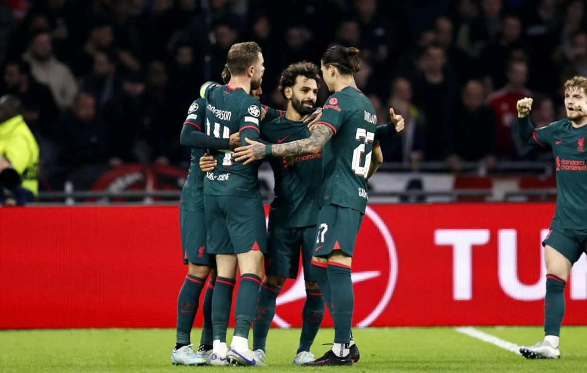 Jucători de la Liverpool. Foto: EPA-EFE