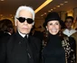 Mouna Ayoub cu Karl Lagerfeld. FOTO: Getty Images