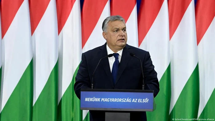 Premierul Viktor Orban în timpul discursului săi privind starea naţiunii, 17 februarie 2024