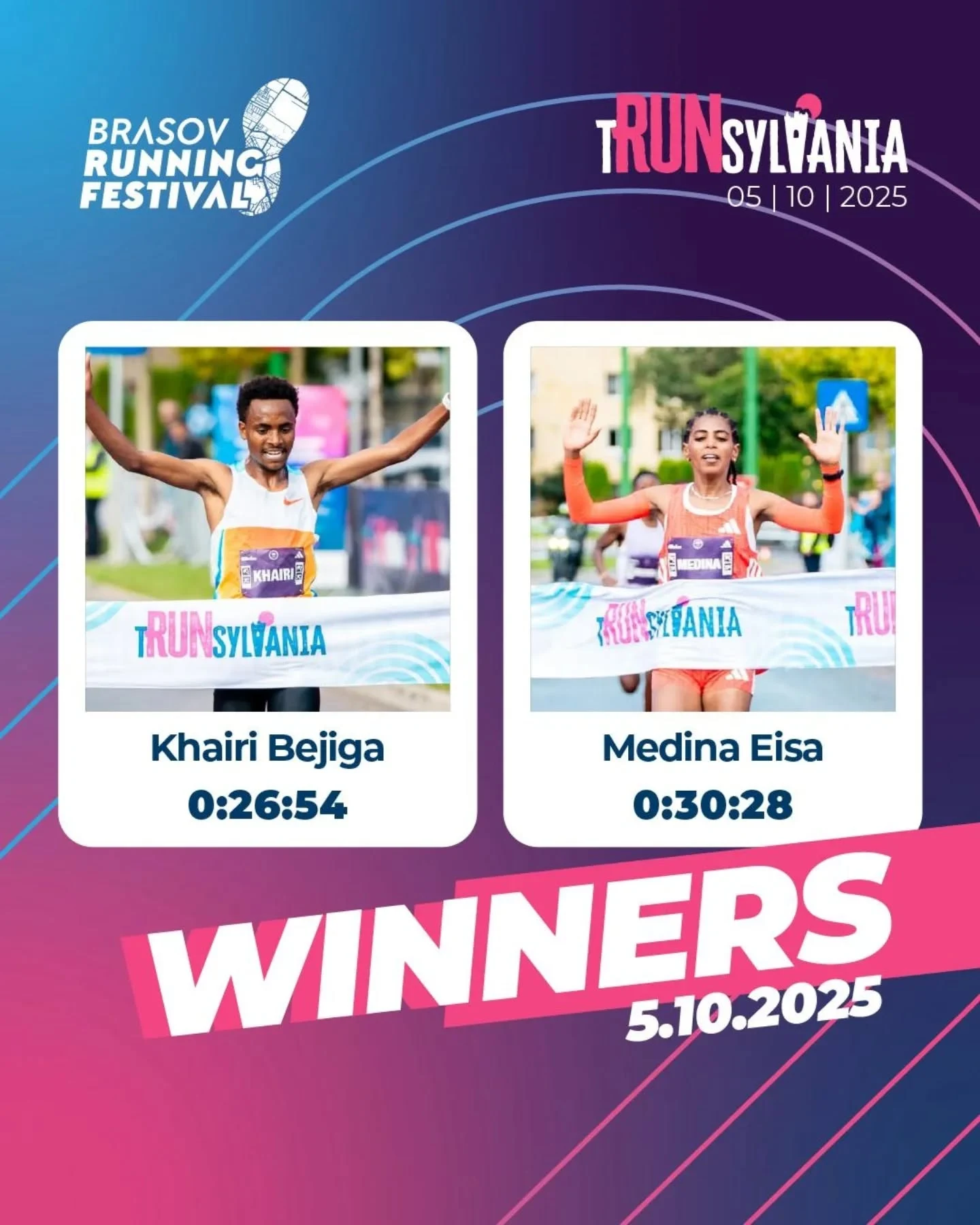 Atletism: Etiopienii Medina Eisa și Khairi Bejiga s-au impus la tRUNsylvania International 10K