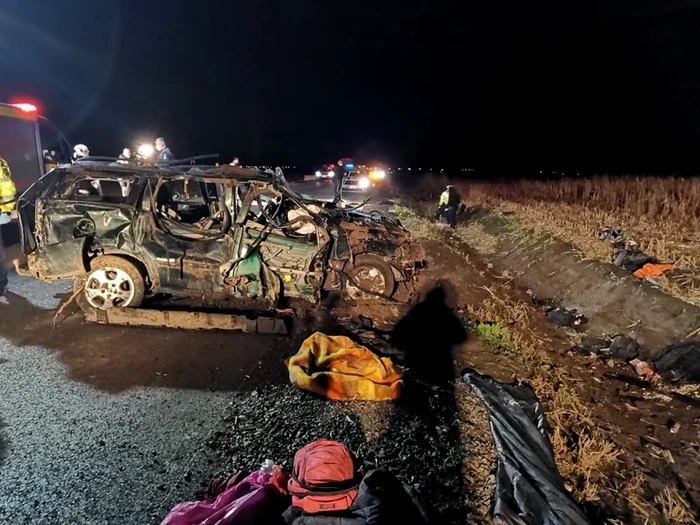 Accidentul a avut loc pe un drum judeţean din Timiş FOTO IŞtefan Both