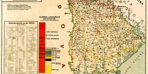 Harta etnografică a Republicii Democratice Moldoveneşti (Basarabia) după Alexis Nour. Sursa
