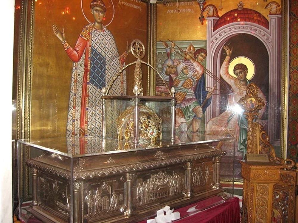 Moaştele Sfântului mare mucenic Dimitrie, din biserica de la Salonic FOTO: ziarullumina.ro