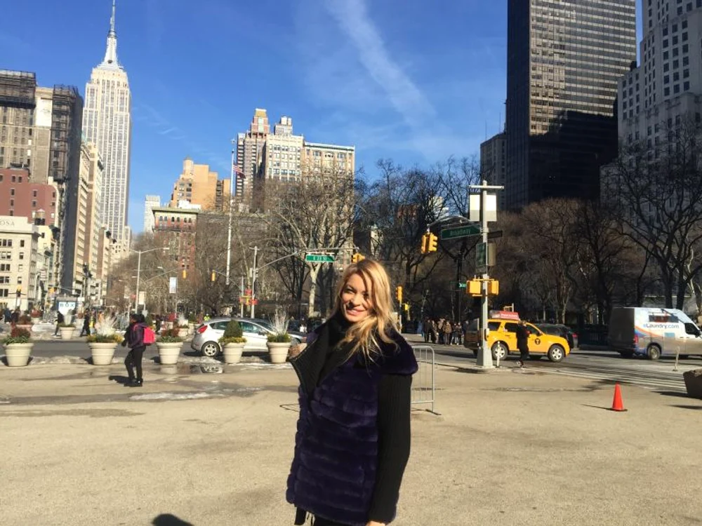 Valentina a ajuns la New York