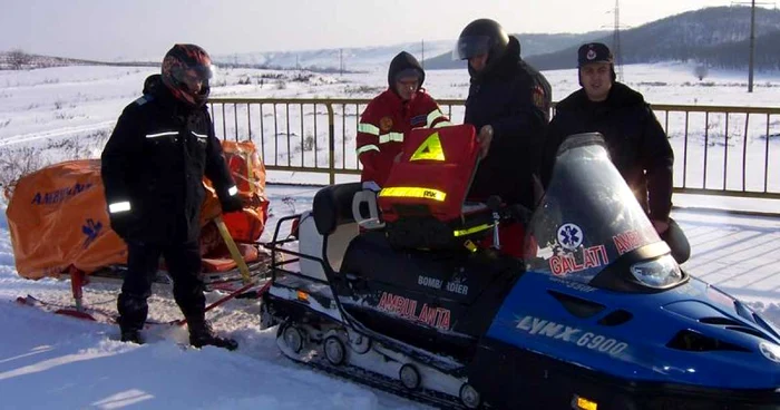 Snowmobilul a fost din nou folosit la o intervenţie în mediul rural