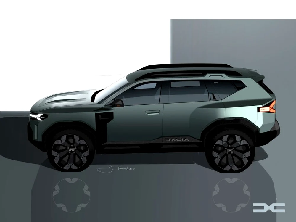 Dacia Bigster este un model simplu, de culoare verde închis