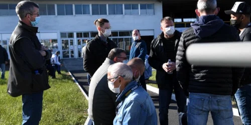 Protest al muncitorilor de la fabrica Fonderie de Bretagne / 28 aprilie / FOTO Fred Tanneau /Getty Images
