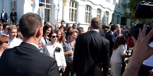Klaus Iohannis la Colegiul Naţional ”Horea, Cloşca şi Crişan” din Alba Iulia