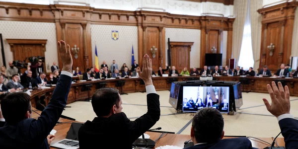Comisiile de specialitate din Parlament dezbat și votează amendamentele la Legea bugetului de stat pe anul 2024. FOTO Inquam Photos / George Călin