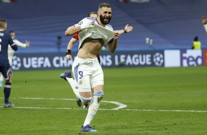 Keim Benzema a marcat toate cele trei goluri ale lui PSG (FOTO: EPA)