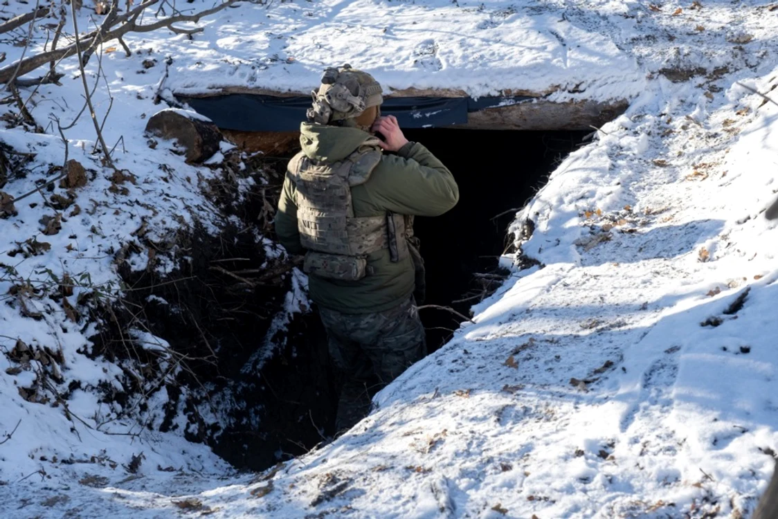 Militar ucrainean face recunoaștere pe frontul din Pokrovsk FOTO EPA-EFE