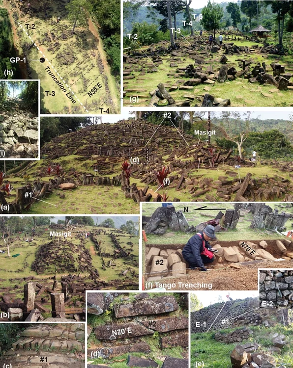 Cercetări arheologice în situl Piramidei Gunung Padang din Indonezia Foto onlinelibrary wiley com
