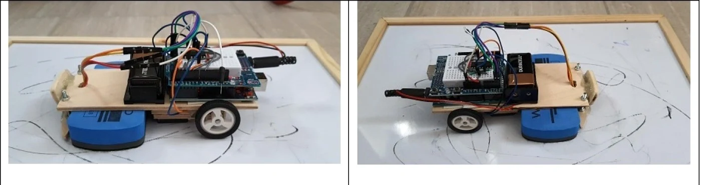 Robotul care şterge tabla. FOTO
