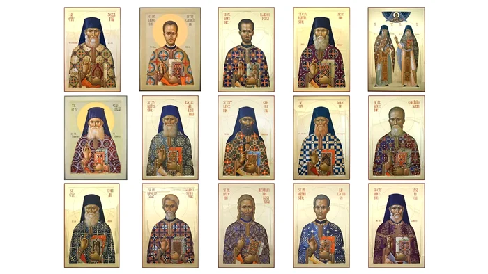 Icoanele noilor sfinţi canonizaţi de BOR. Foto: Basilica