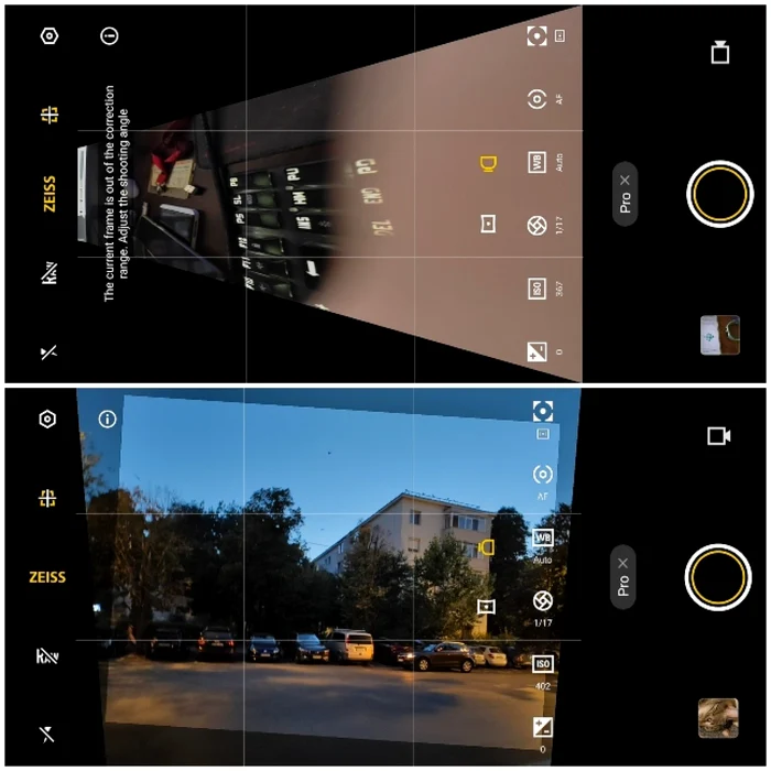 vivo x80 pro Distorsionarea perspectivei