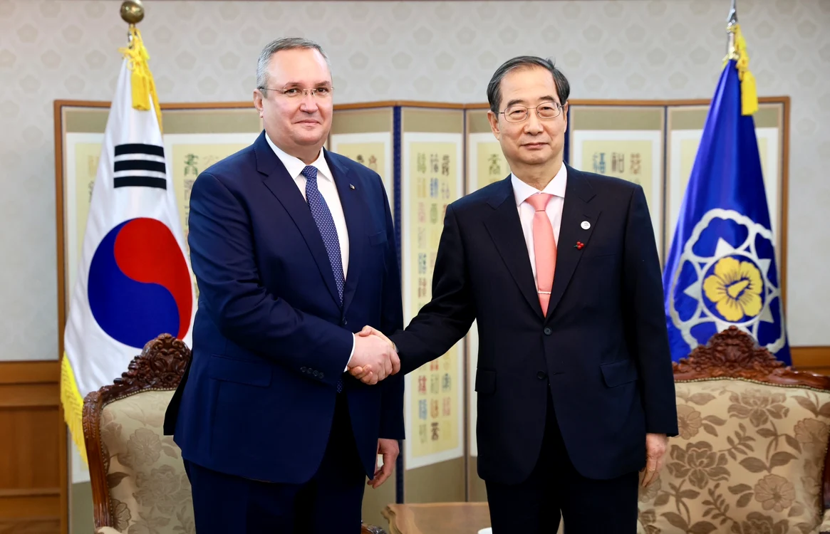 Întrevederea premierului României cu prim-ministrul Republicii Coreea FOTO: GOV.RO
