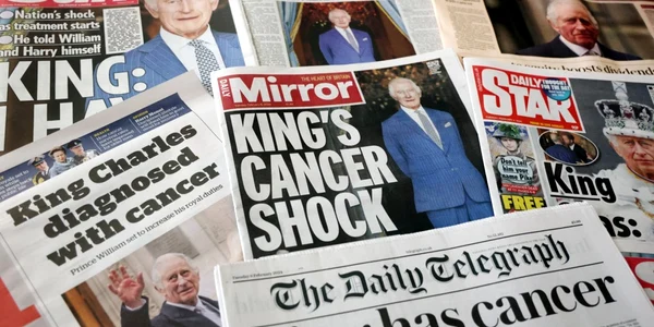 regele Charles are cancer, prima pagina a zisarelor britanice Foto EPA EFE jpeg