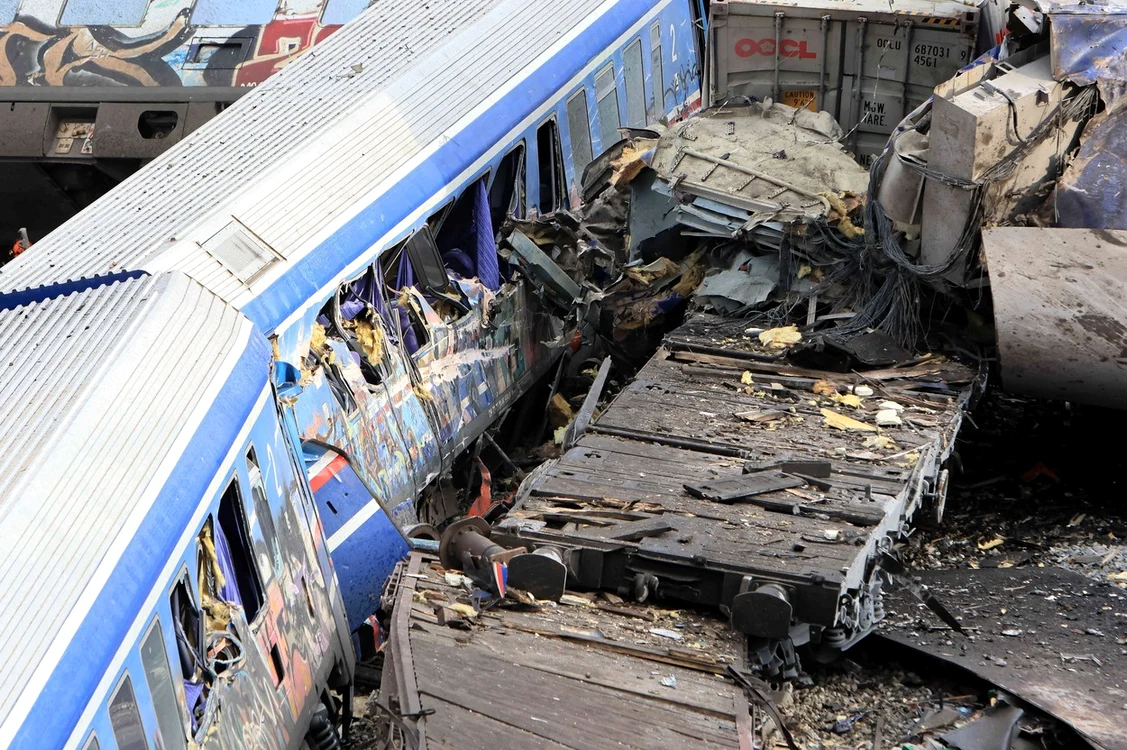 Accident feroviar în Grecia FOTO Profimedia