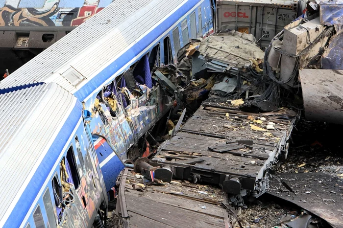 Accident feroviar în Grecia FOTO Profimedia