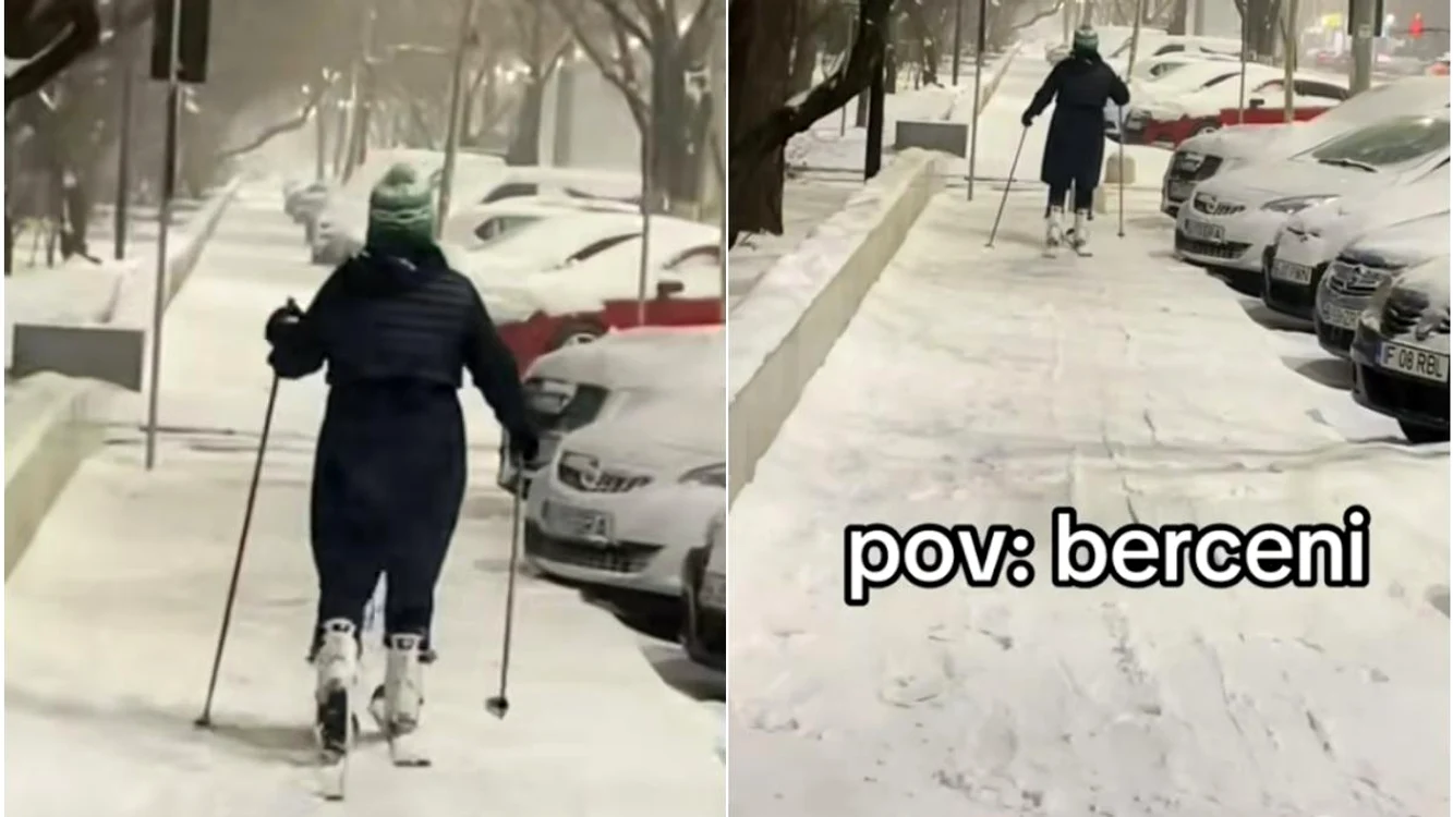 Femeia a schiat pe un trotuar din Berceni Foto: captură video TikTok 