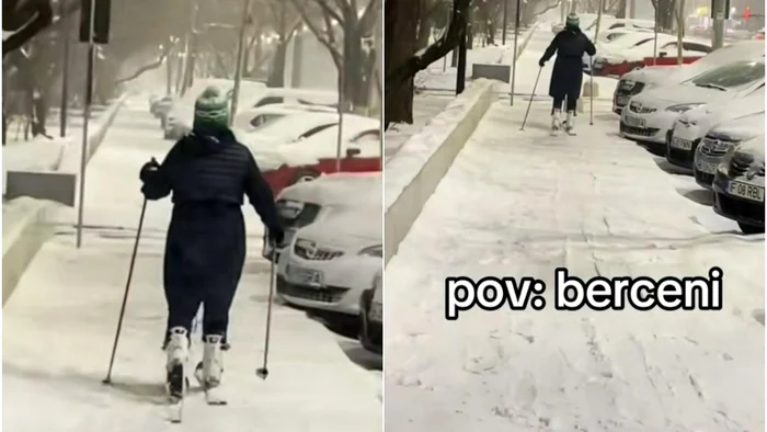 Femeia a schiat pe un trotuar din Berceni Foto: captură video TikTok 