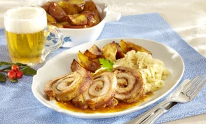 Pork roulade with stewed kohlrabi + steps jpeg