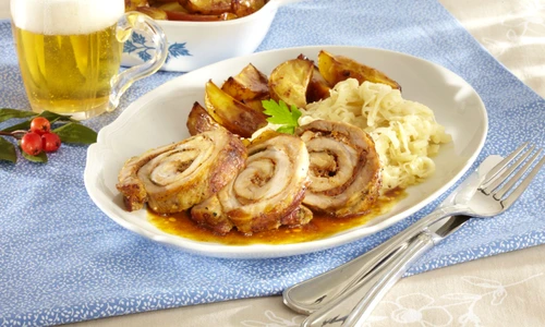 Pork roulade with stewed kohlrabi + steps jpeg