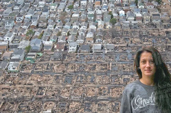 Coasta din New Jersey, după uragan, şi românca Mihaela Bălan (fotografii: Reuters)
