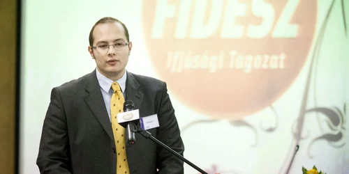 Aron Veres lider al organizatiei pentru tineret Fidesz FOTO 444.hu