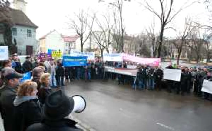 Protestul a durat două ore