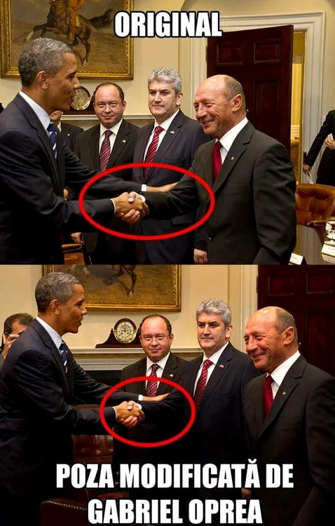 Poza originală și cea trucată