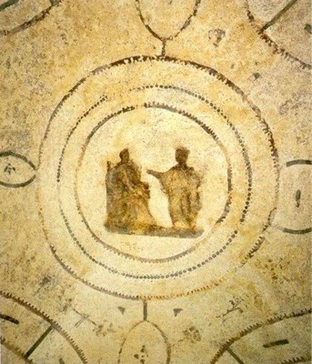 Buna Vestire din Catacombele Priscillei din Roma, cea mai timpurie reprezentare a scenei