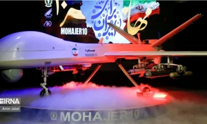 mohajer 10 drona iran israel foto via yahoo news png