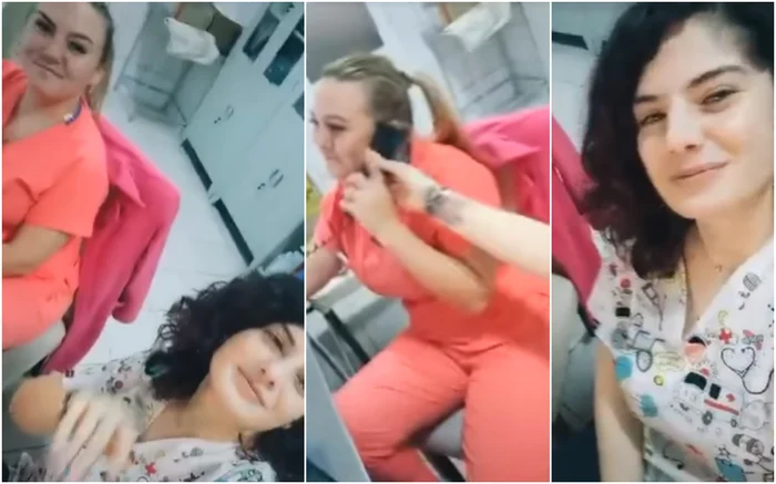 Asistentele s-au filmat cum se distrează pe manele Foto: captură video