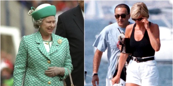 Regina Elisabeta, Printesa Diana si Dodi Al Fayed jpg