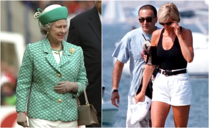 1996: Regina Elisabeta a II-a și Prințesa Diana cu Dodi Al-Fayed, foto: Getty Images/Profimedia