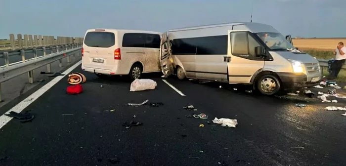 Accident grav pe A1. Foto: ISU Arad