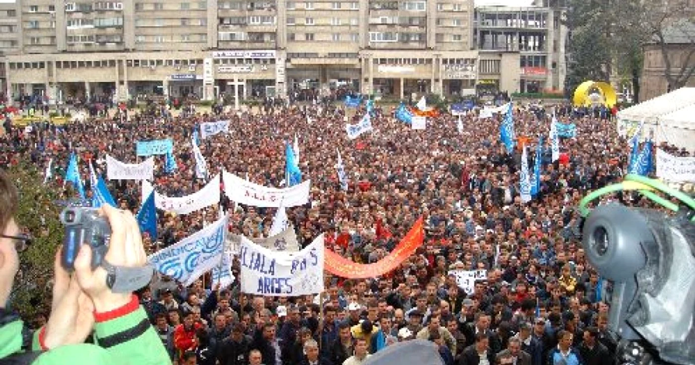 Ultima grevă generală la Dacia a fost în primăvara lui 2008 FOTO: Denis Grigorescu