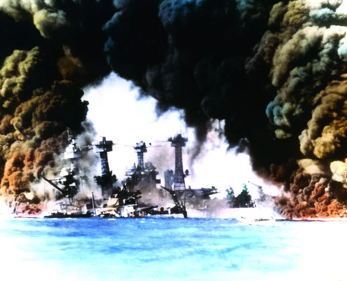 Baza navală americană de la Pearl Harbor, atacată de japonezi la 7 decembrie 1941 (© Getty Images)
