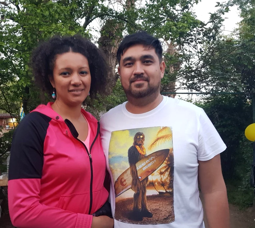 Damir și Larianna Nurgaleev, la acțiunea de duminică FOTO Claudia Untaru 