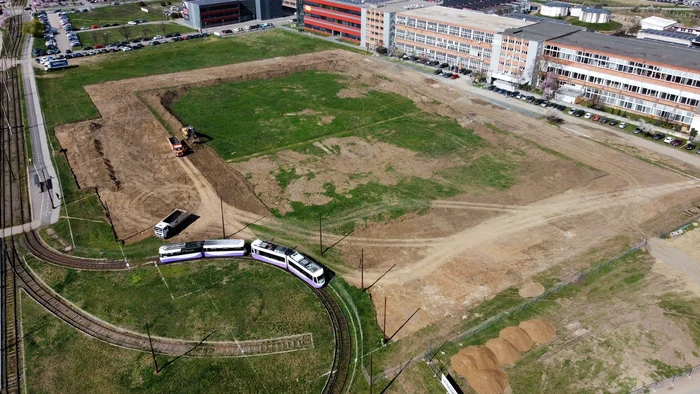 Șantierul stadionului Eroii Timișoarei FOTO PMT