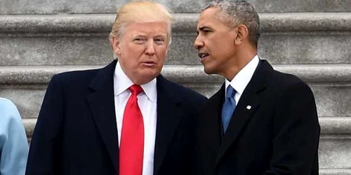 Barack Obama si Donald Trump la investirea republicanului in functia de presedinte al SUA FOTO AFP