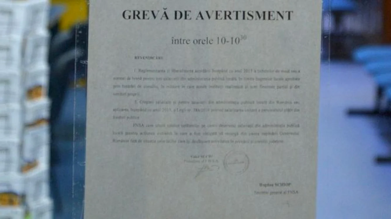 Grevă în data de 30 aprilie 2015